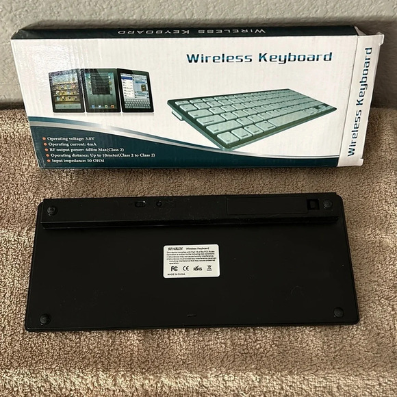 Sparin Ultra Slim Mini Bluetooth Wireless Keyboard for Samsung Enabled Tablets - Picture 2 of 7